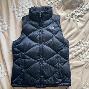Women’s Small North Face Down Vest Black
